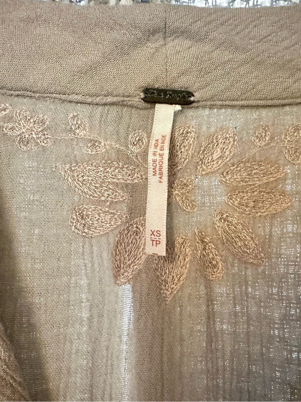 RARE COLOR! Free People Embroidered Fable Midi Dress - Sage XS - Picture 8 of 14